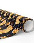 Golden Paws Floral Frenchie Wrapping Paper