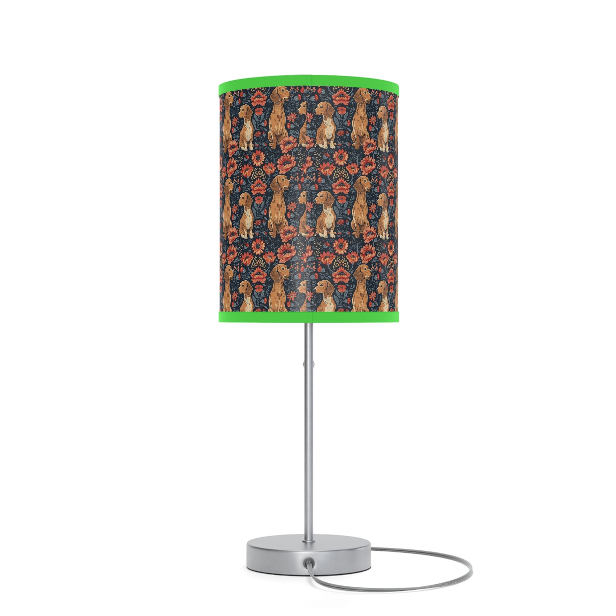 Floral Pawsome Dachsund Delight Lamp on a Stand