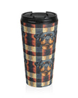 Pawsome Rottweiler Royalty Plaid Stainless Steel Travel Mug