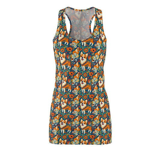 Corgi Carnival Couture Women's Racerback Dress