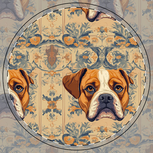 Bowtie Boxer Bliss Ceramic Coaster