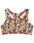 Bloom Pup Frenchietastic Splatter Seamless Sports Bra