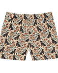 Blossoming Dachshunds Delight Men's Mid-Length Swim Shorts