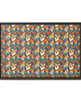 Corgi Carnival Couture Matte Canvas, Framed