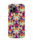 Glitchy Bulldog Blitz Slim Phone Cases