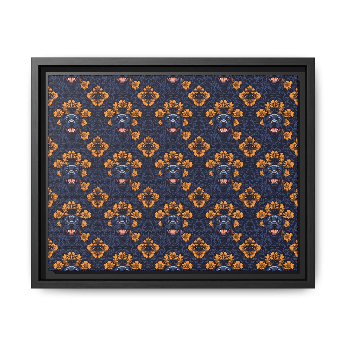 Royal Rottweiler Regalia Matte Canvas, Framed