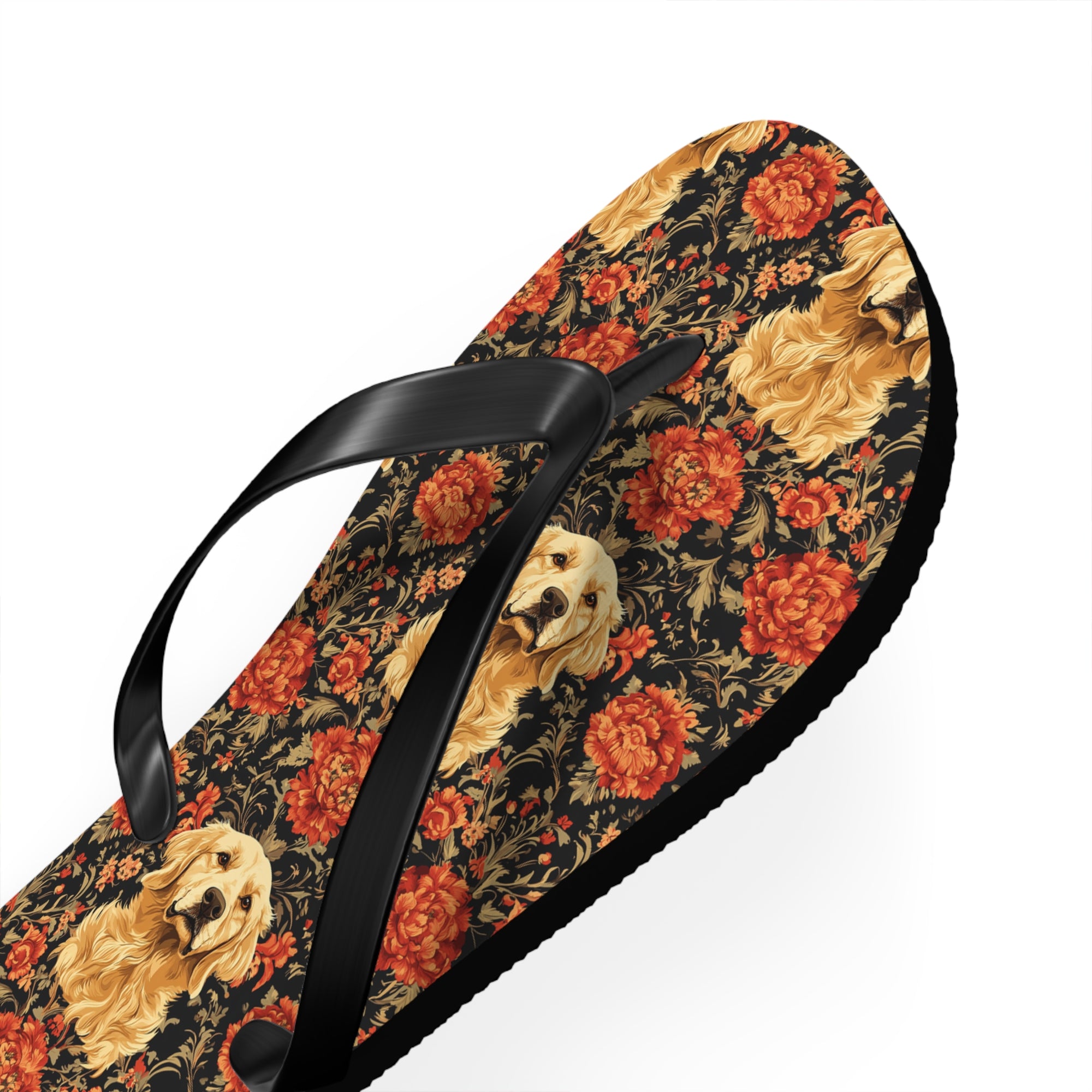 Golden Pawsatronic Tapestry Flip Flops