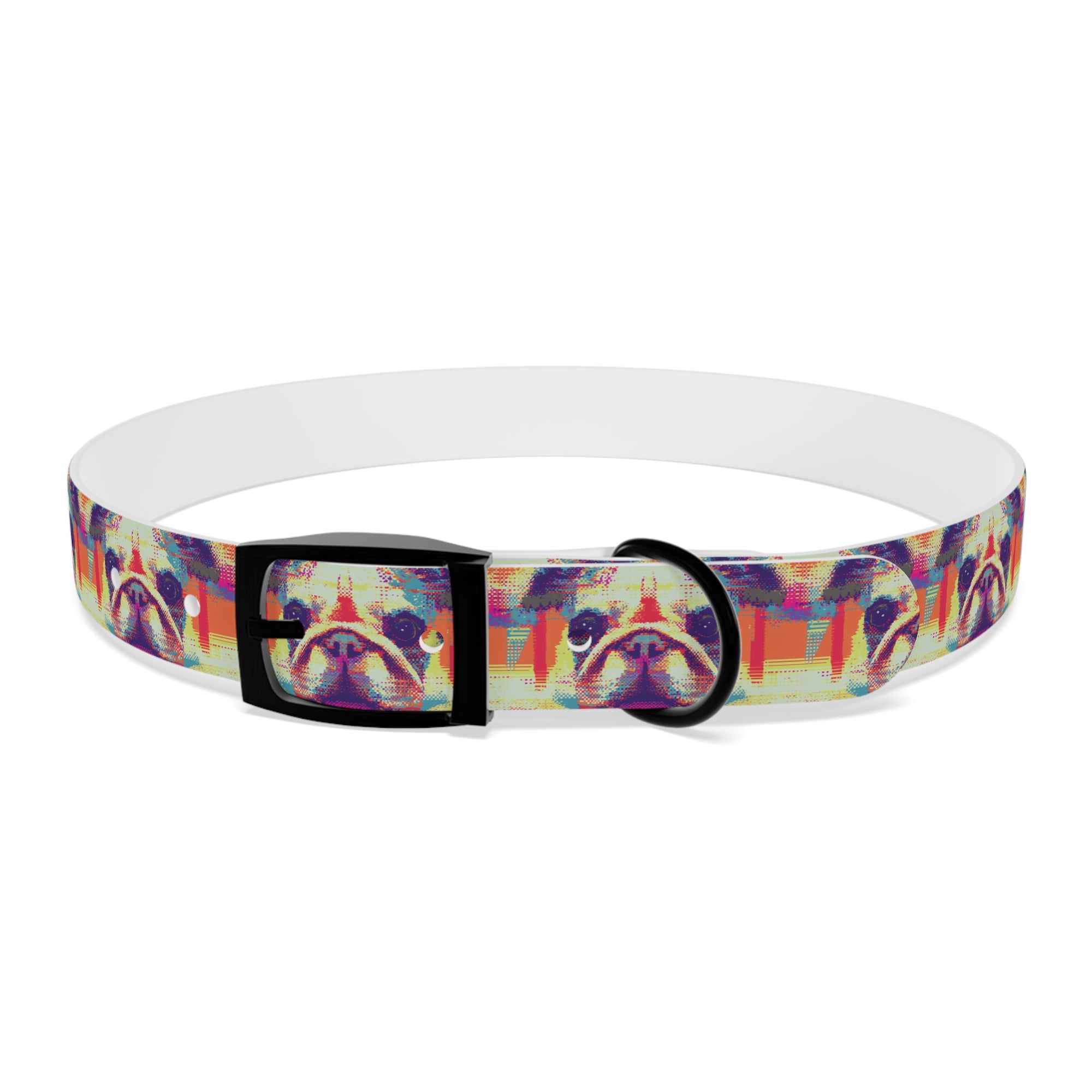 Glitchy Bulldog Blitz Dog Collar