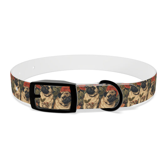 Blooming Pug Paradise Dog Collar