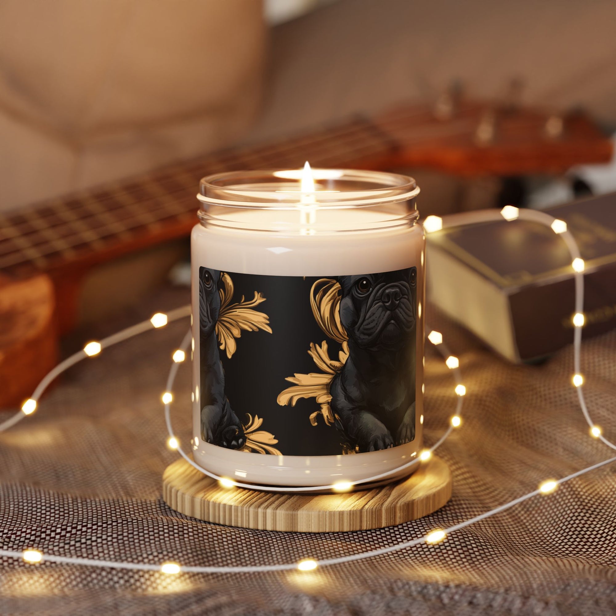 Regal Frenchie Noir Elegance Scented Soy Candle