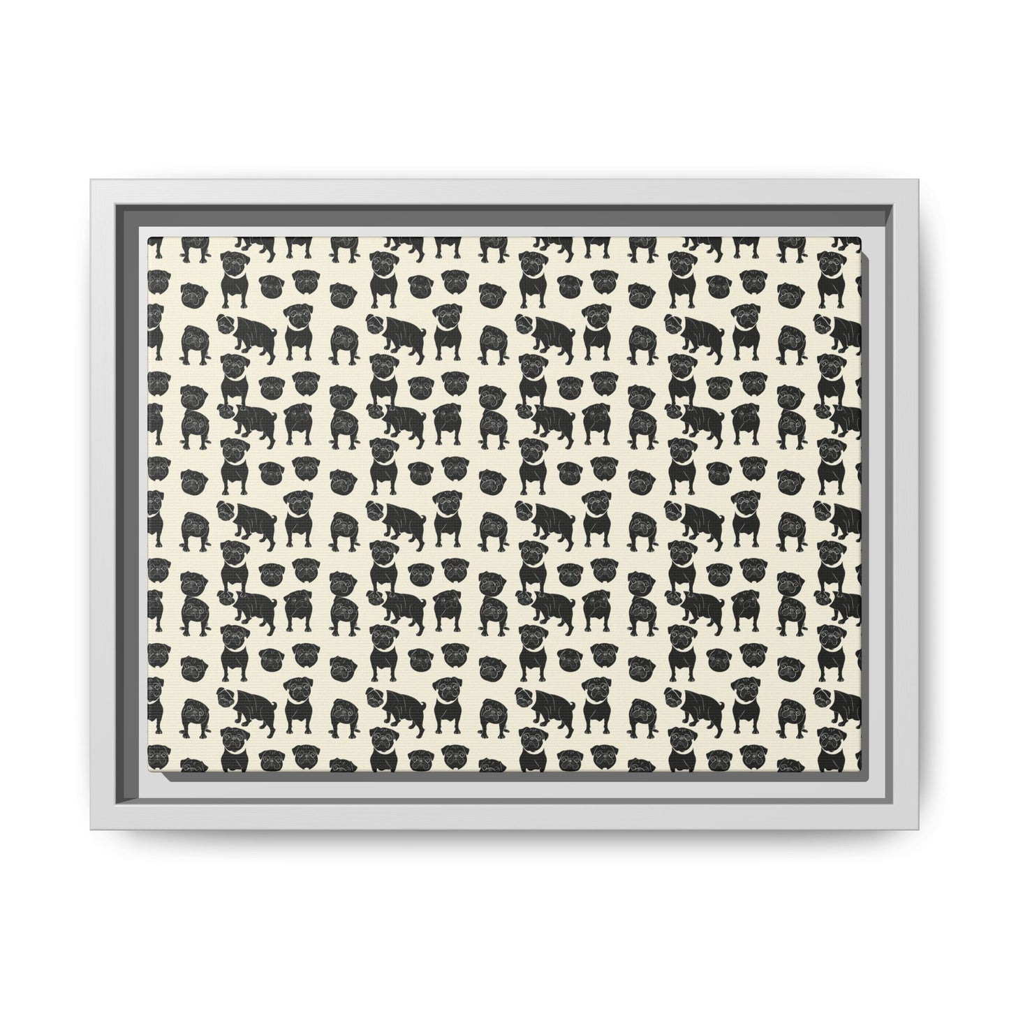 Puggie Pout Perfection Matte Canvas, Framed