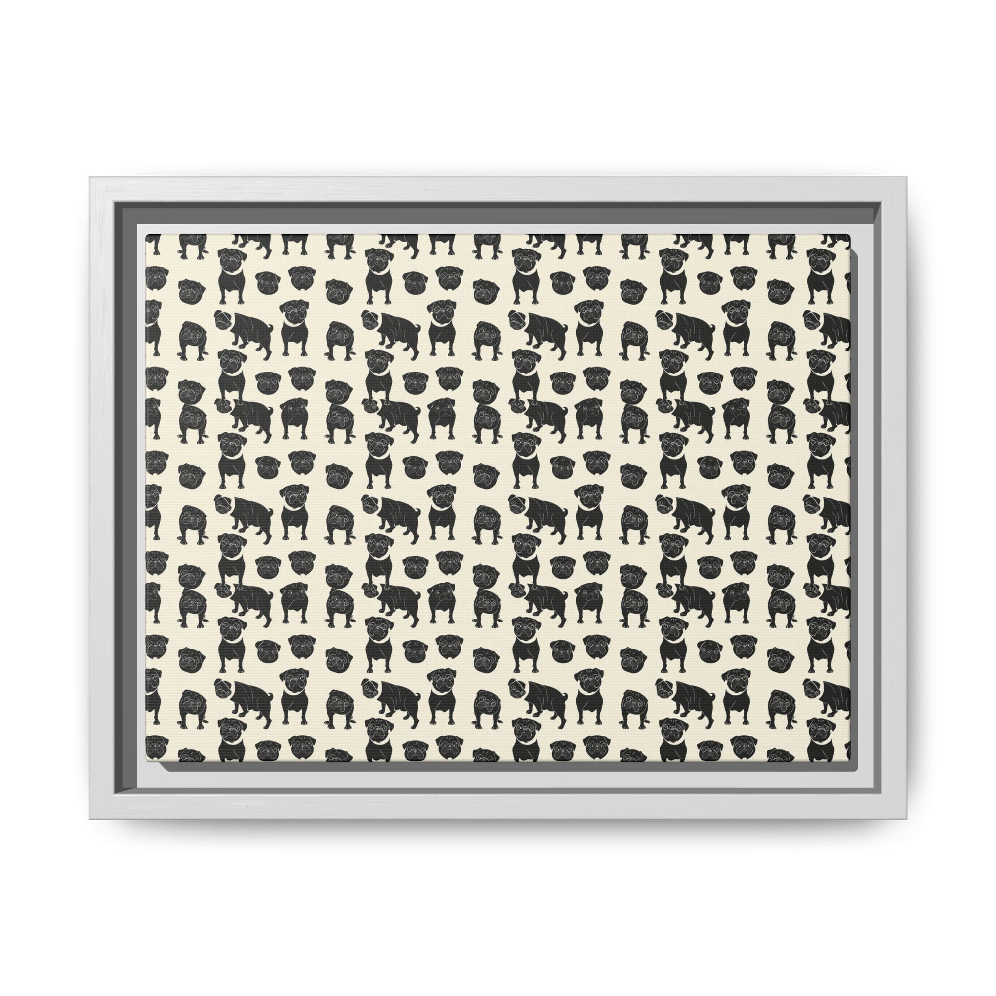 Puggie Pout Perfection Matte Canvas, Framed