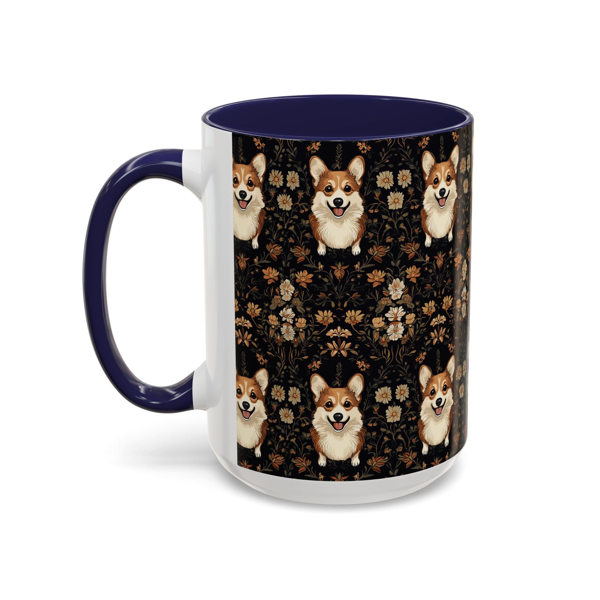 Nighttime Corgi Glow Stride Accent Coffee Mug