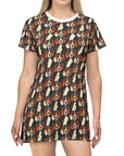 Beagle Glimmer Gaze Glamour T-Shirt Dress