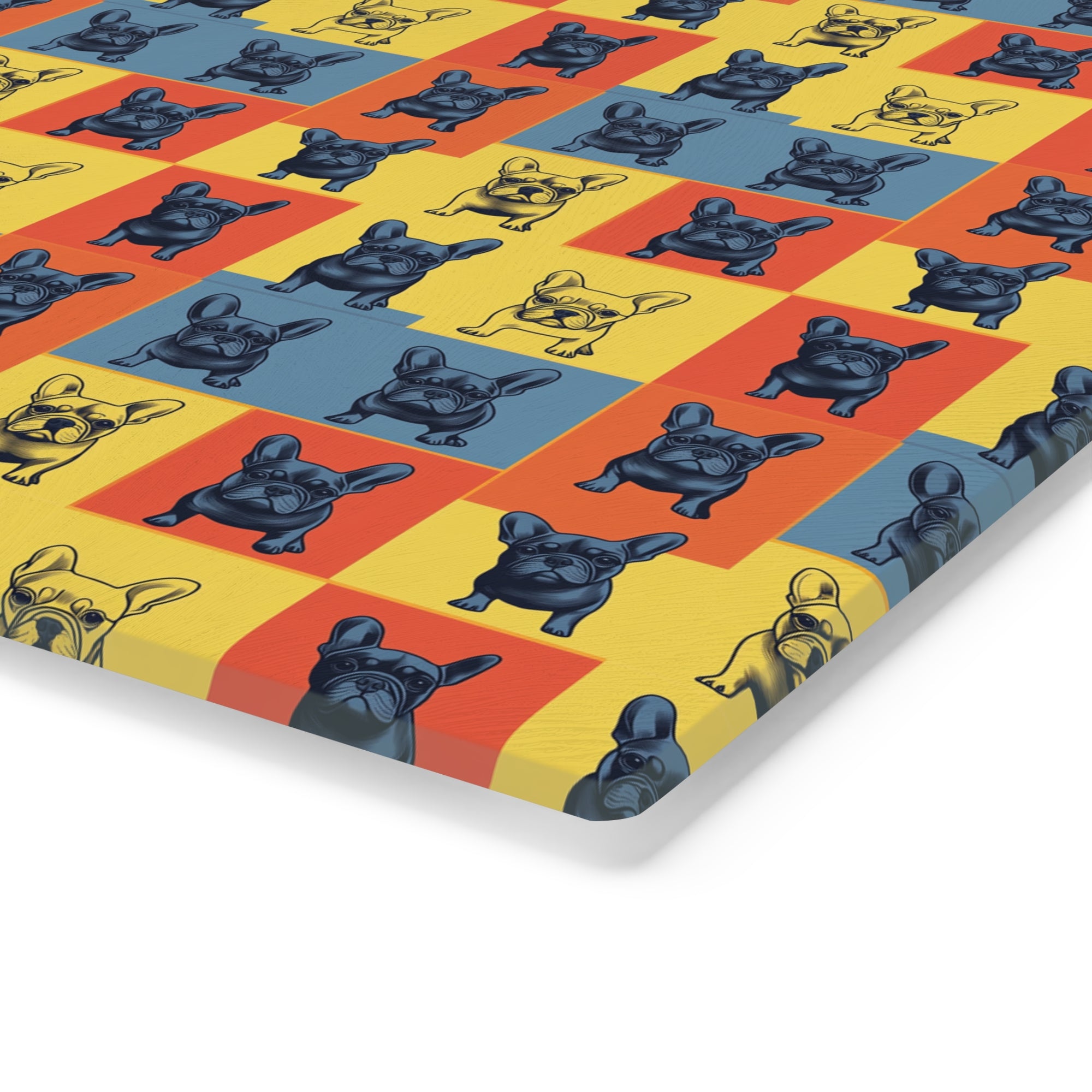 Frenchie Pop Art Pawfection Grid Cutting Board