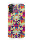 Glitchy Bulldog Blitz Slim Phone Cases