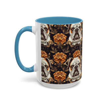 Bloomingly Bulldogistic Bouquet Accent Coffee Mug