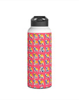 Bubblegum Glamour Bulldog Bouquet Stainless Steel Water Bottle