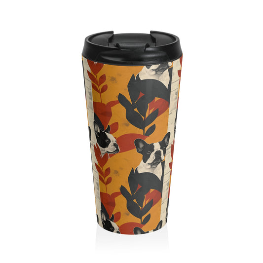 Chic Frenchie Charm Stainless Steel Travel Mug