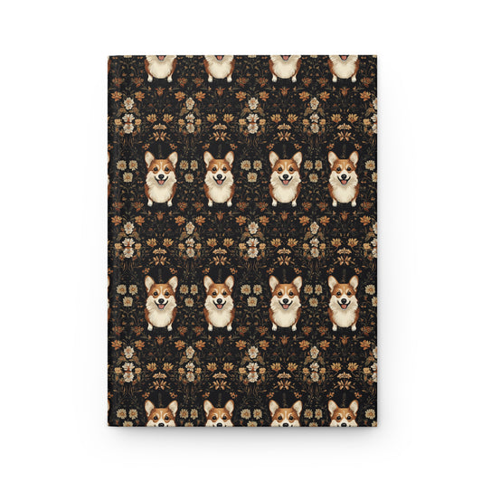 Nighttime Corgi Glow Stride Hardcover Journal Matte