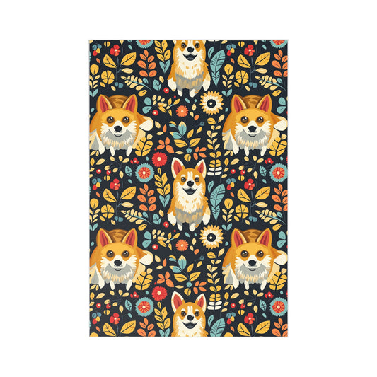 Corgi Rainbow Vine Dream Postcards