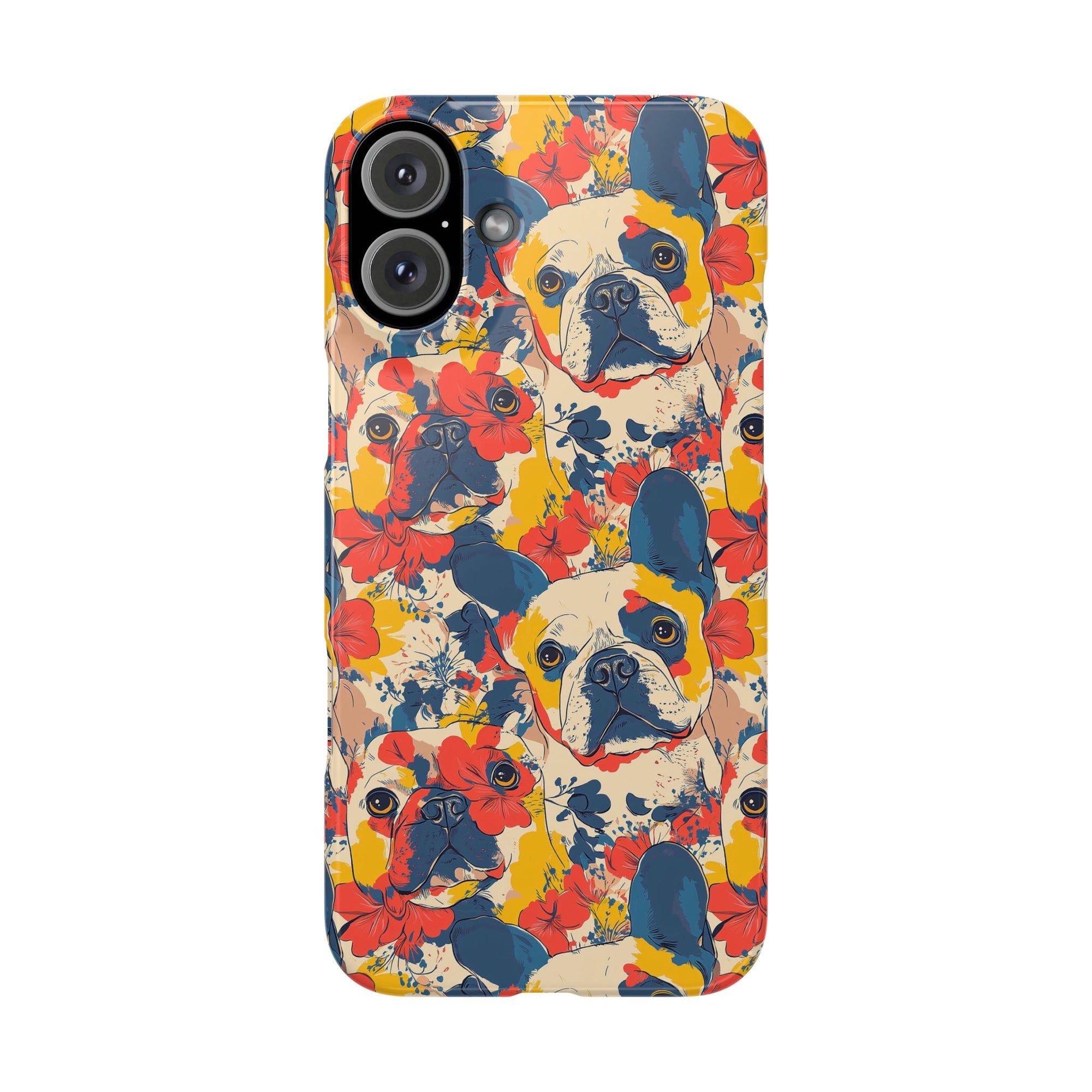 Bloom Pup Frenchietastic Splatter Slim Phone Cases