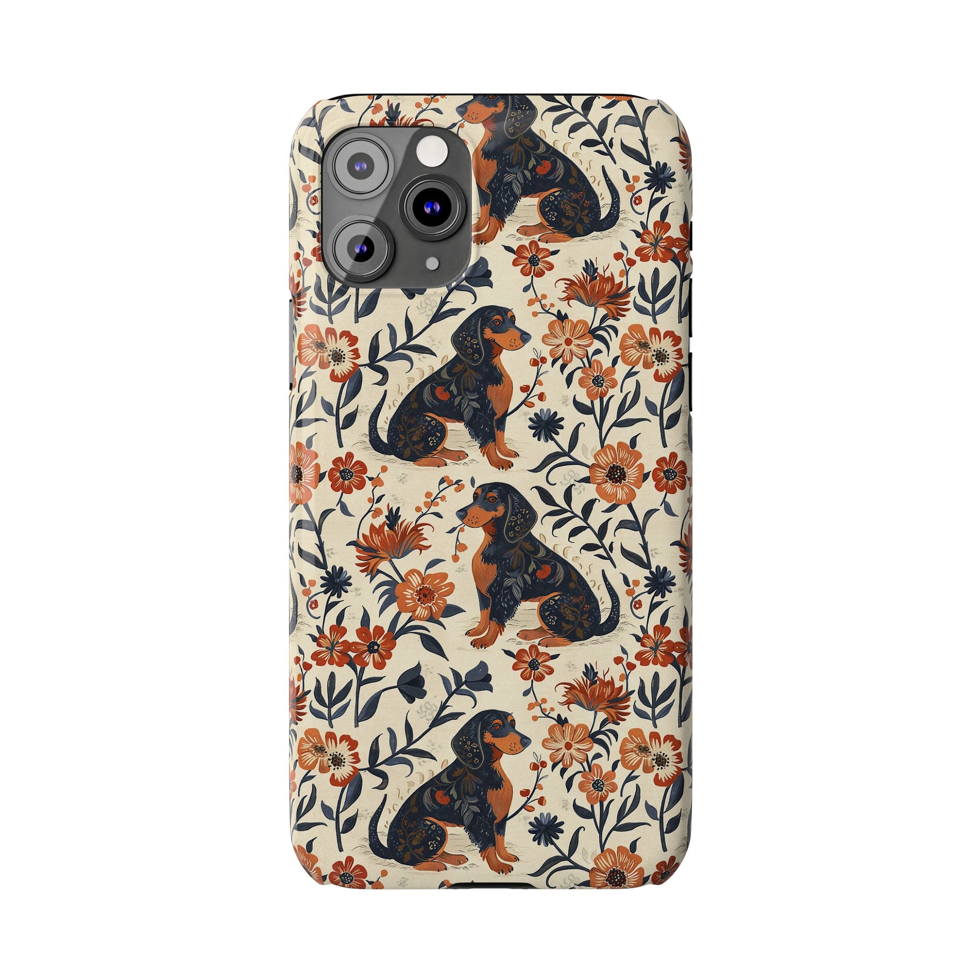 Blossoming Dachshunds Delight Slim Phone Cases