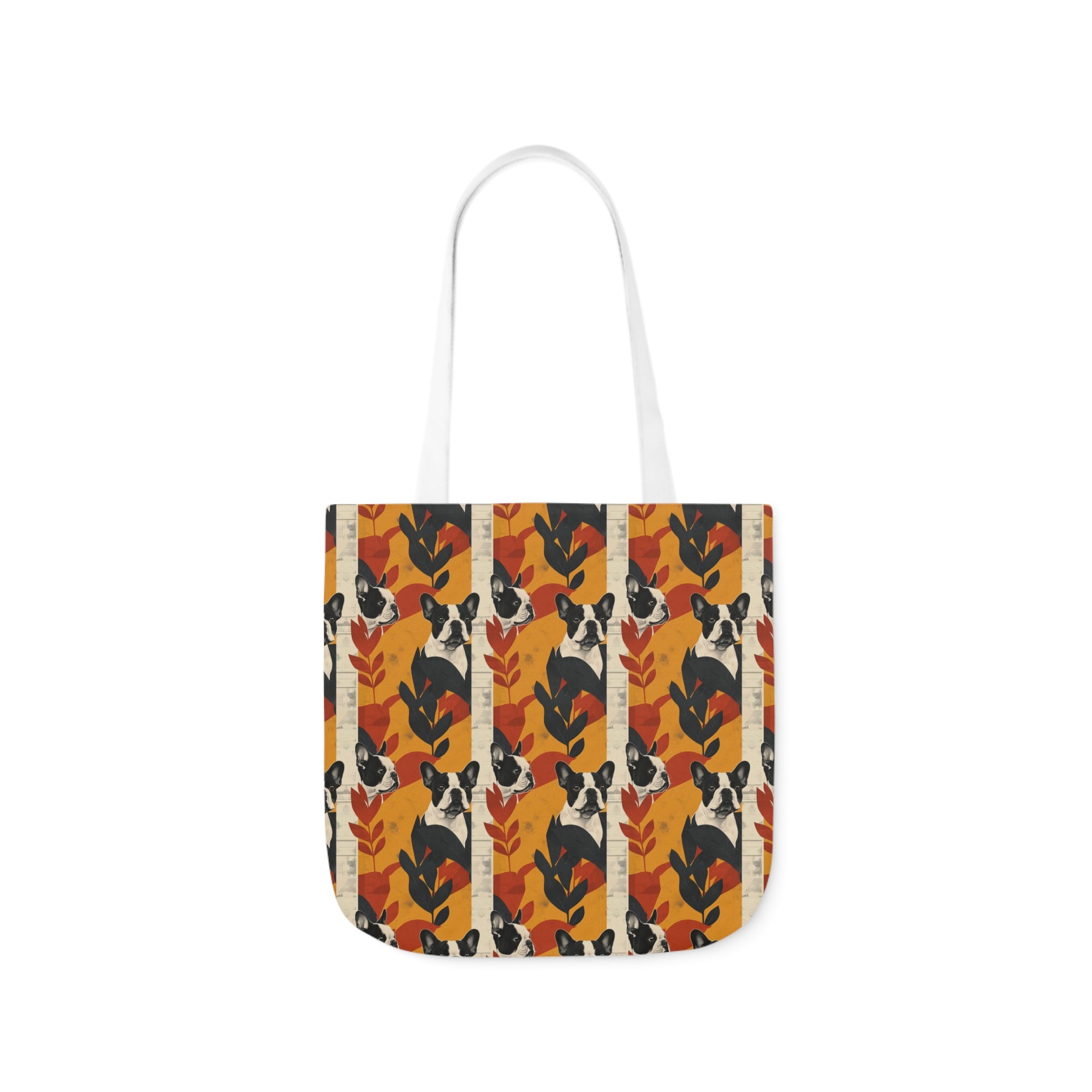 Chic Frenchie Charm Canvas Tote Bag