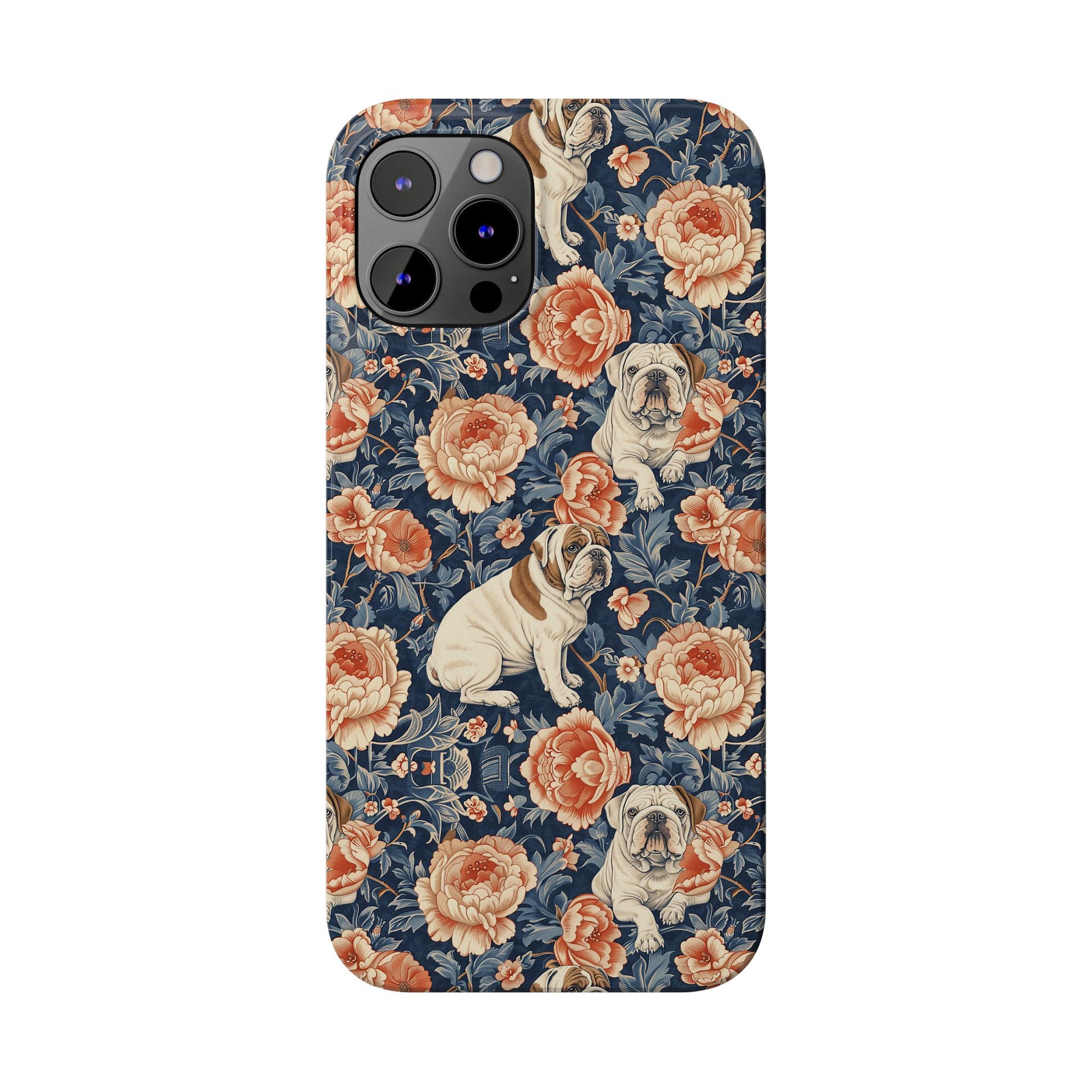 Blooming Bulldog Beauty Slim Phone Cases