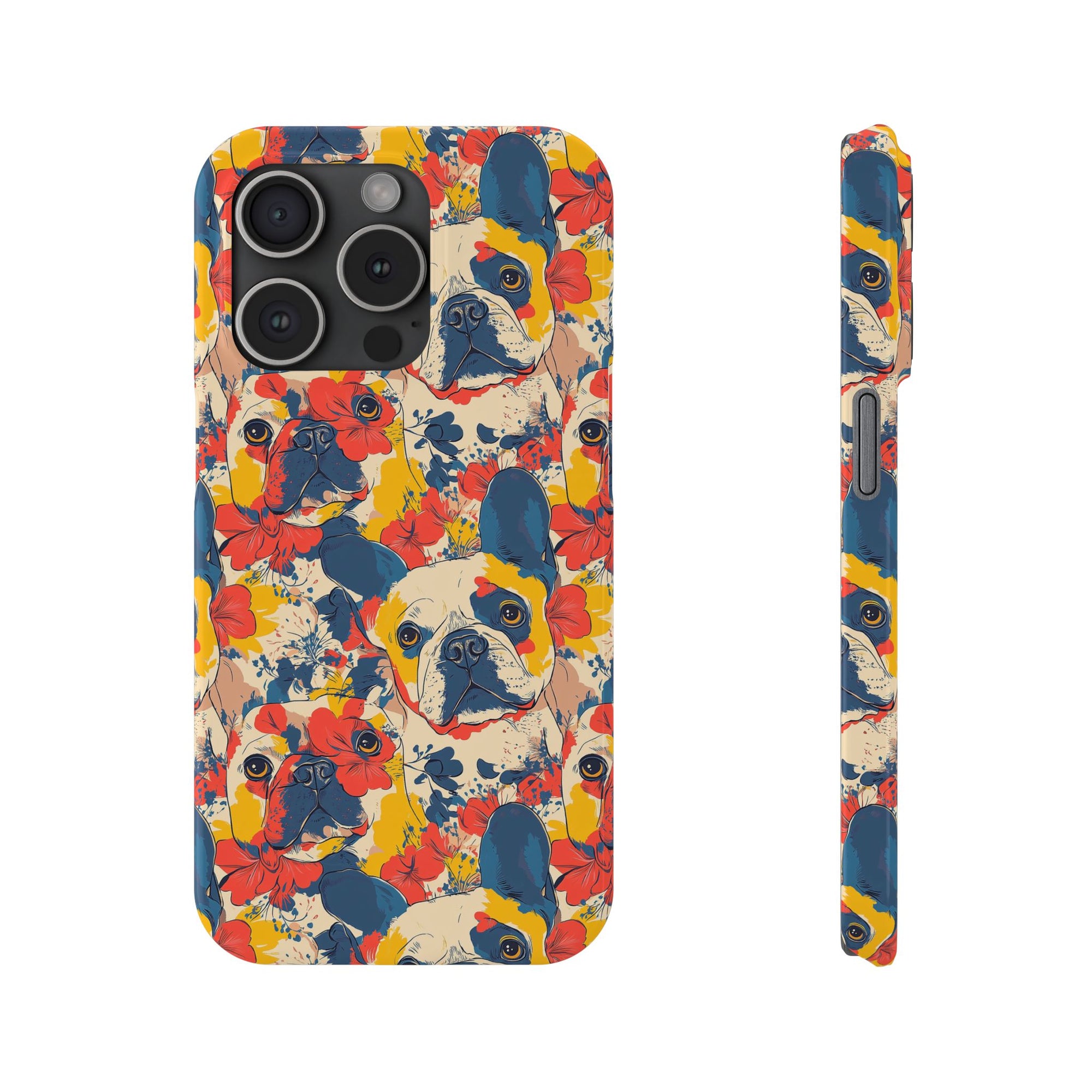 Bloom Pup Frenchietastic Splatter Slim Phone Cases