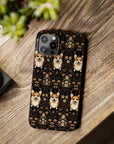 Nighttime Corgi Glow Stride Slim Phone Cases