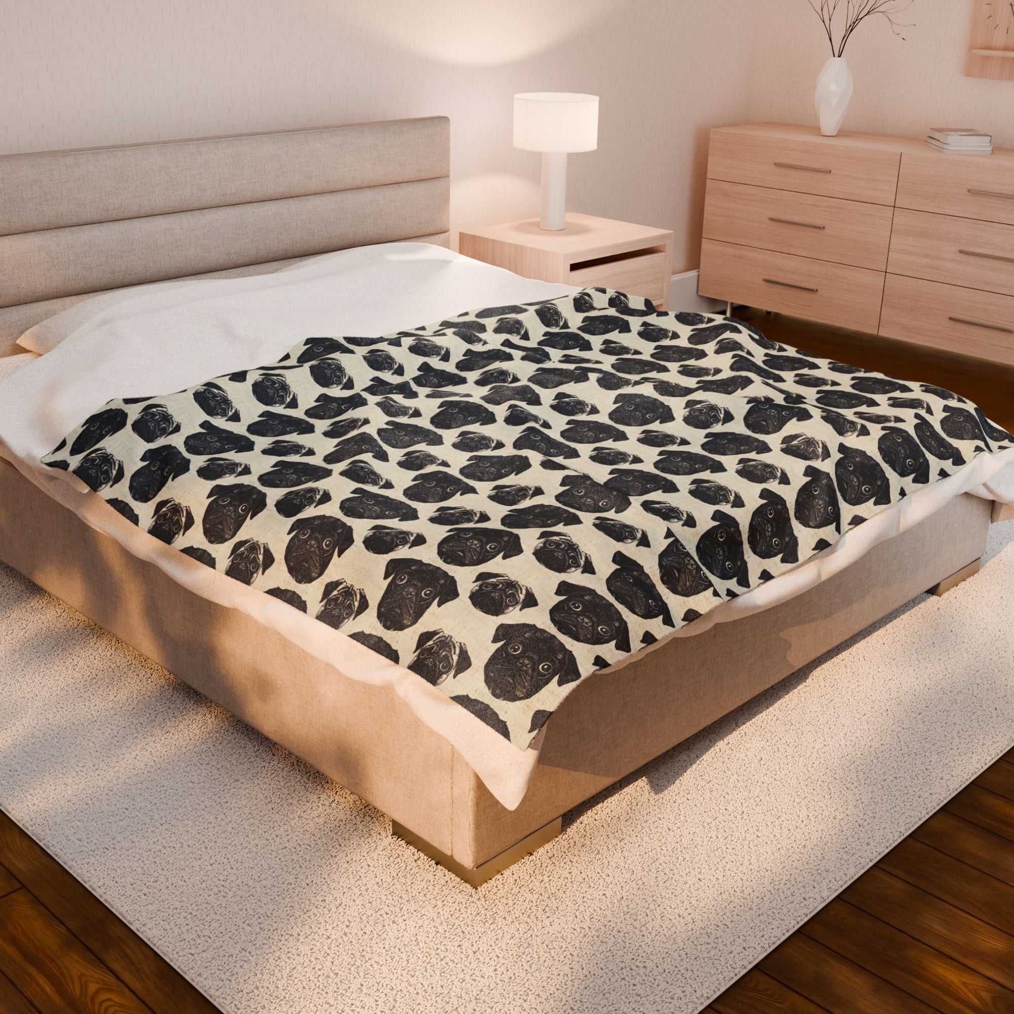 Pugalicious Enchantment Velveteen Plush Blanket