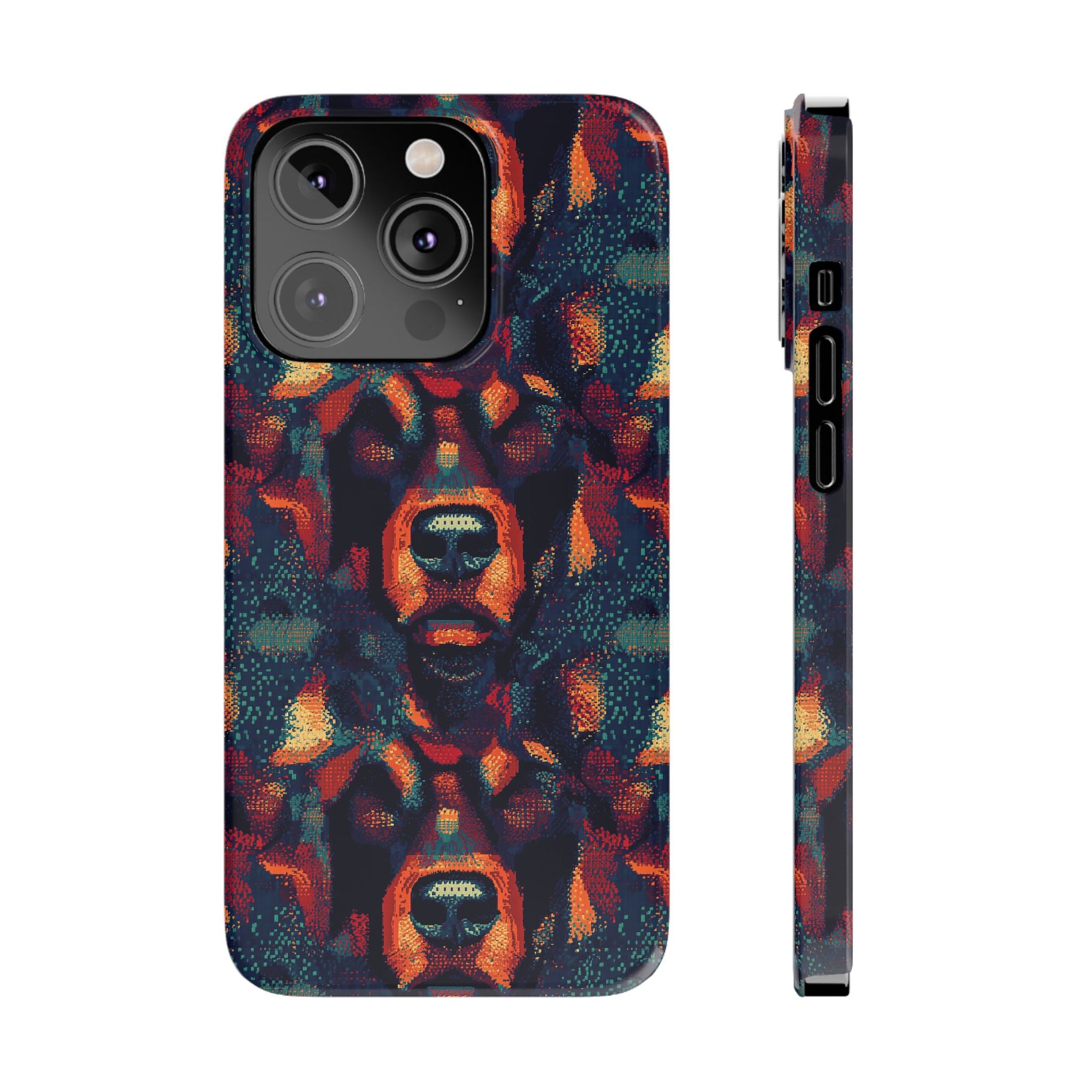 Rustic Rottie Charm Slim Phone Cases