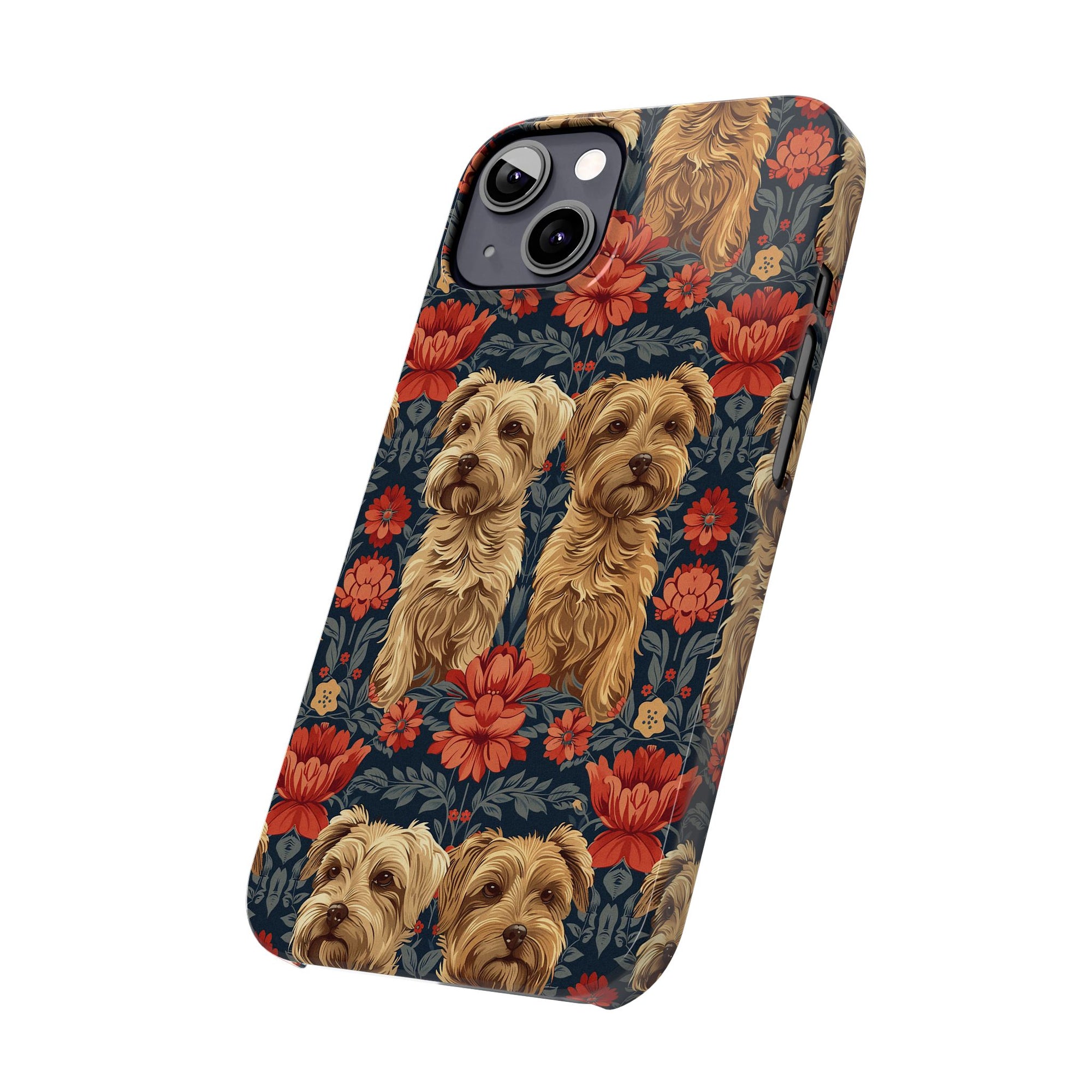 Yorkie Charm Twins Slim Phone Cases