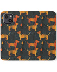 Dapper Dachshund Noir Glow Flip Cases