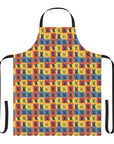 Frenchie Pop Art Pawfection Grid Apron