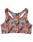 Rustic Charm Labrador Chic Seamless Sports Bra