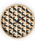 Whimsical Dachsund Dreamcatcher Wall Clock