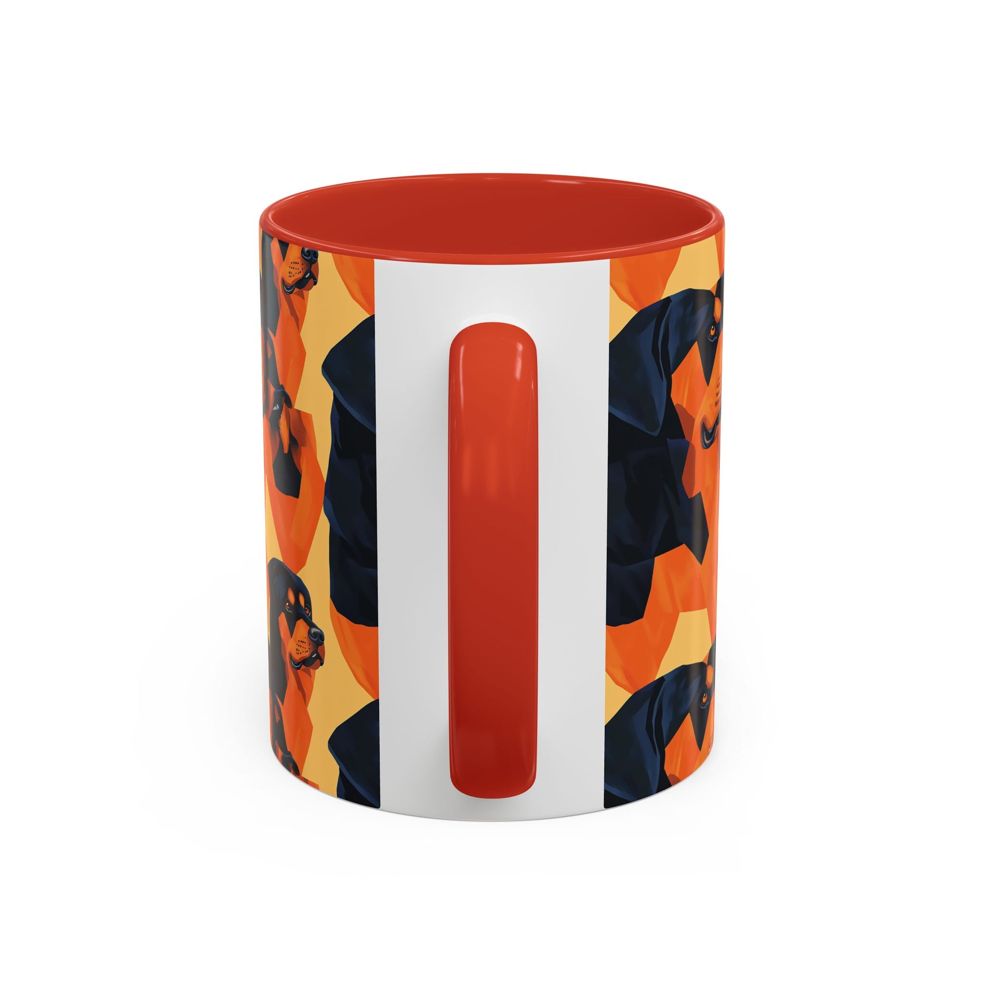 Rottweiler Chic Pawsitivity Accent Coffee Mug