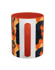 Rottweiler Chic Pawsitivity Accent Coffee Mug