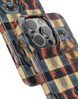 Pawsome Rottweiler Royalty Plaid Slim Phone Cases