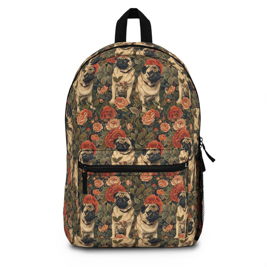 Blooming Pug Paradise Backpack