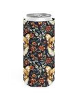 Floofy Corgi Blossom Blast Slim Can Cooler