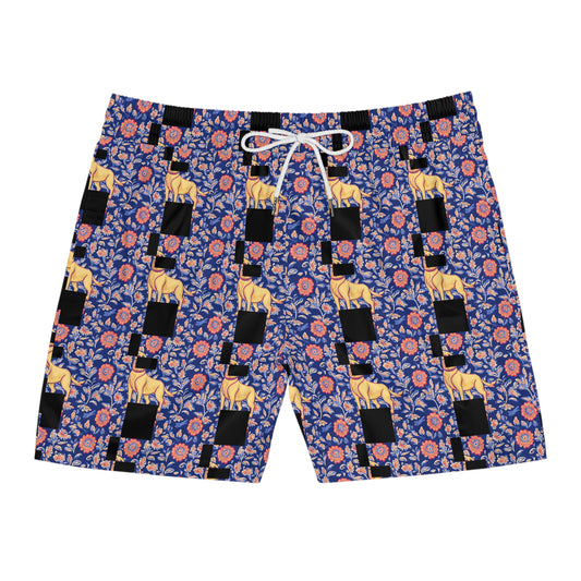 Bloomtastic Lab Petal Parade Men's Mid-Length Swim Shorts