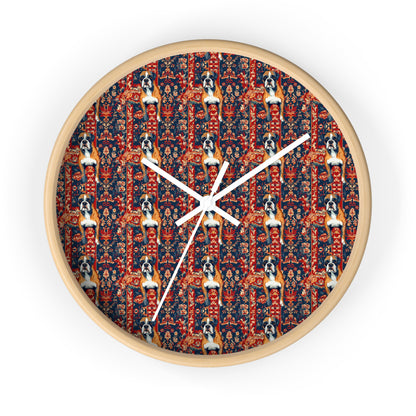 Boxer Blossom Tapestry Delight Wall Clock