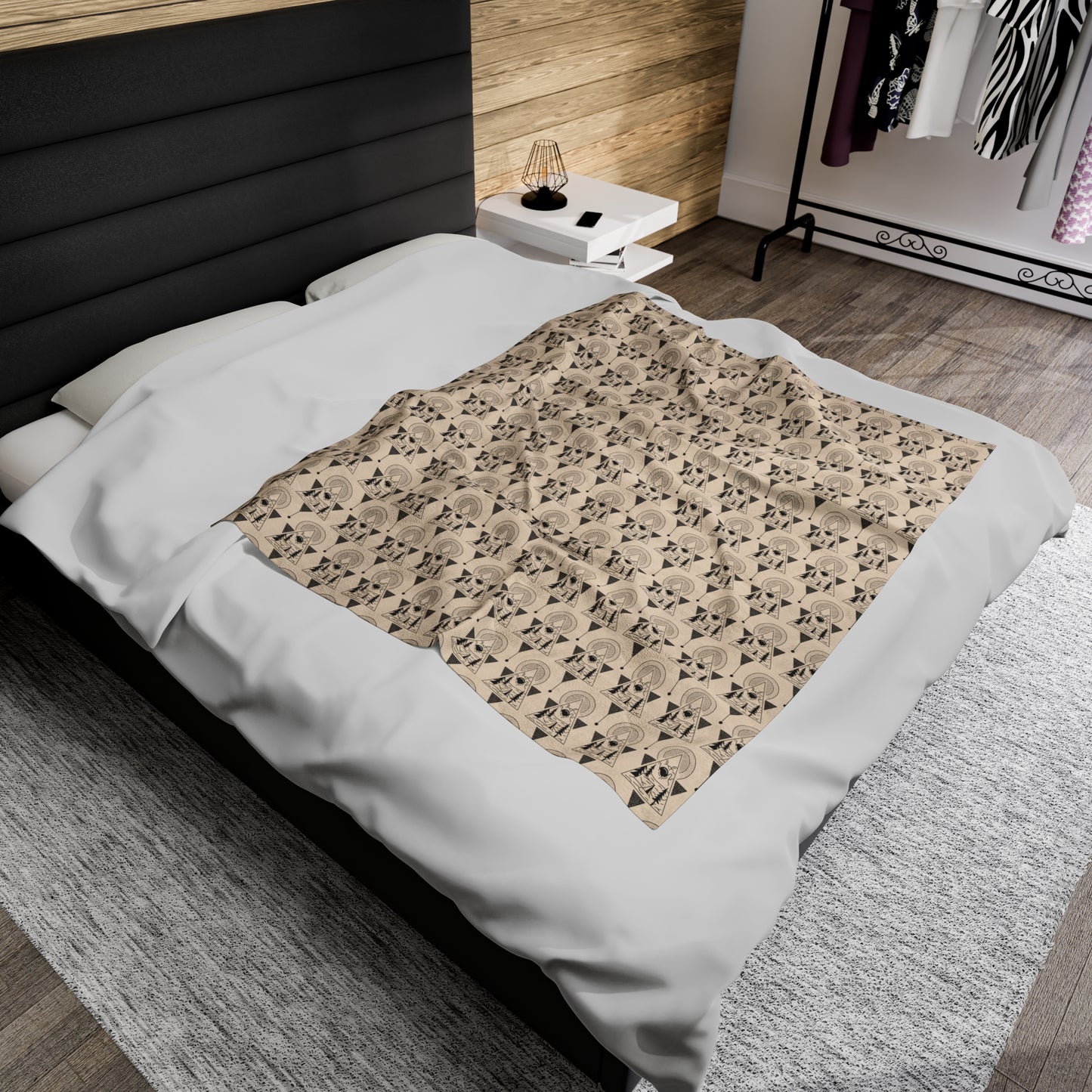 Sacred Geometry Velveteen Plush Blanket