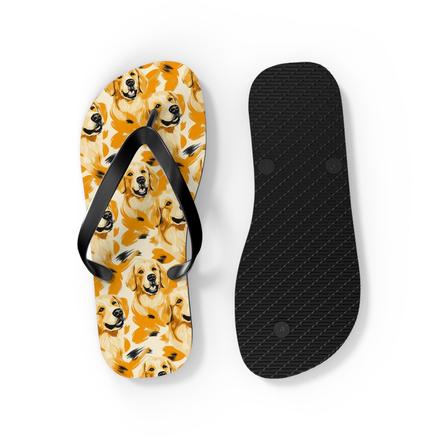 Golden Glitz 'n Glamour Woofwear Flip Flops