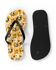 Golden Glitz 'n Glamour Woofwear Flip Flops