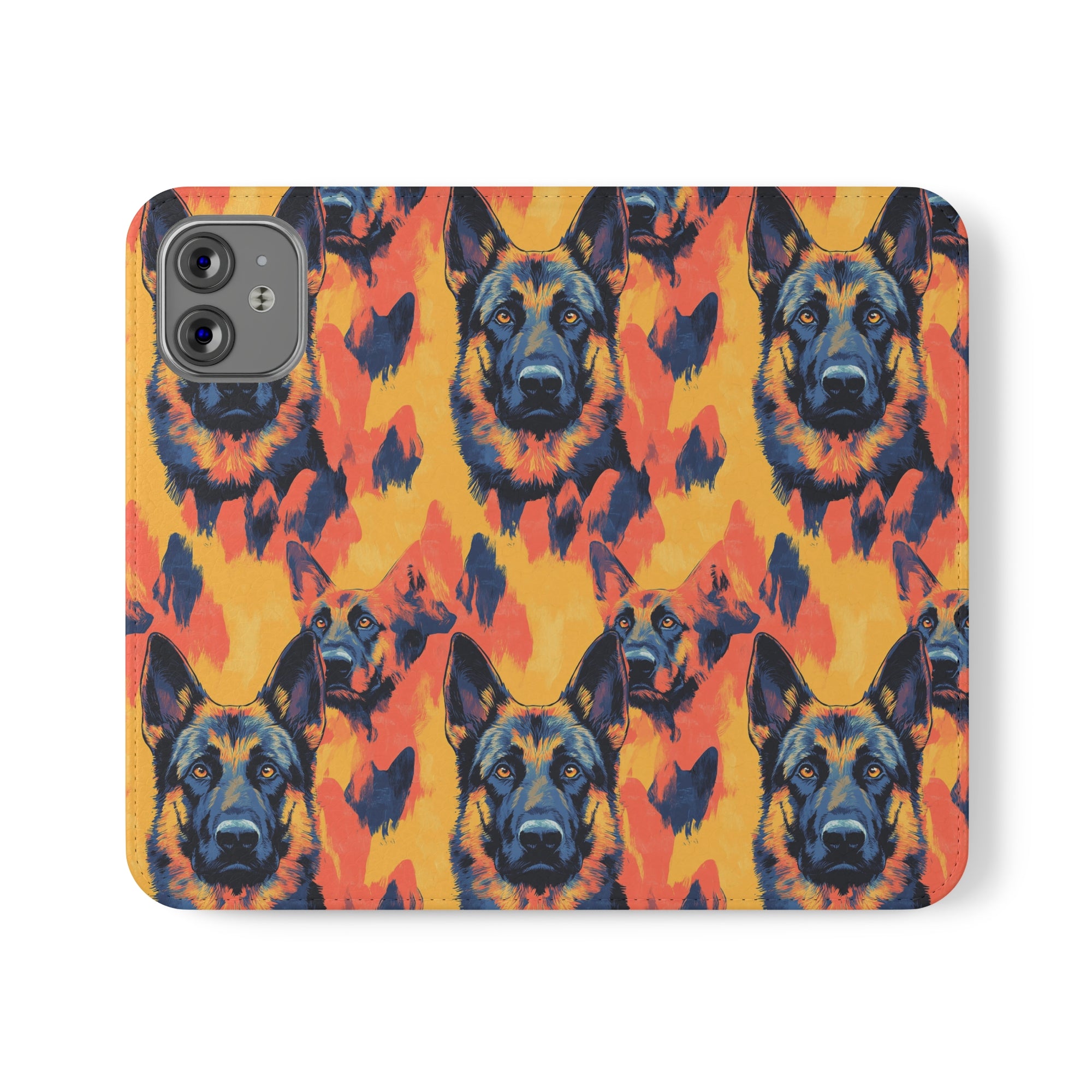 Impressionistic German Shepherds Flip Cases