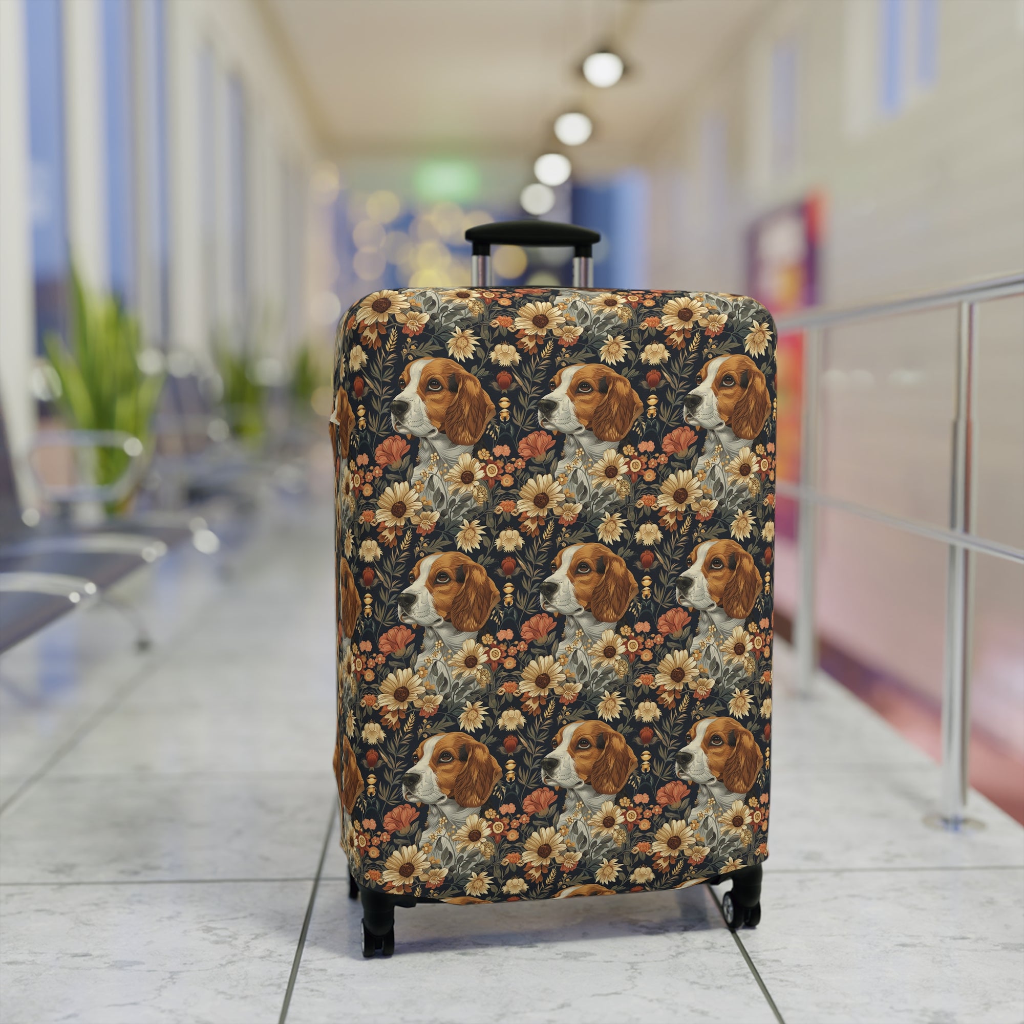 Beagle Blossoms Luggage Cover